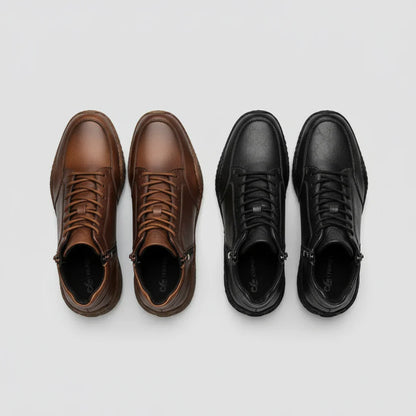 Bottes mi-mollet effet cuir pour hommes