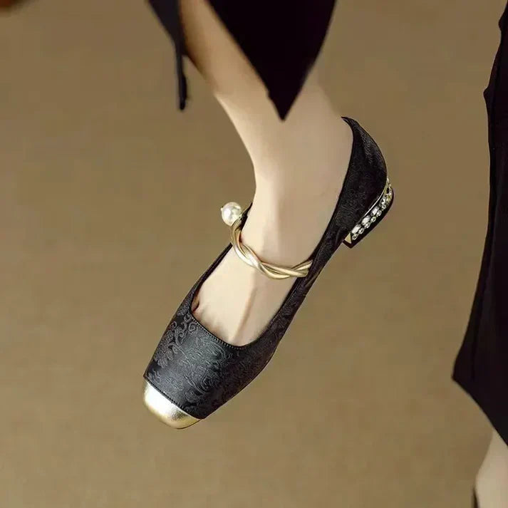 Ballerines Élégantes pour Femmes Ornées de Perles
