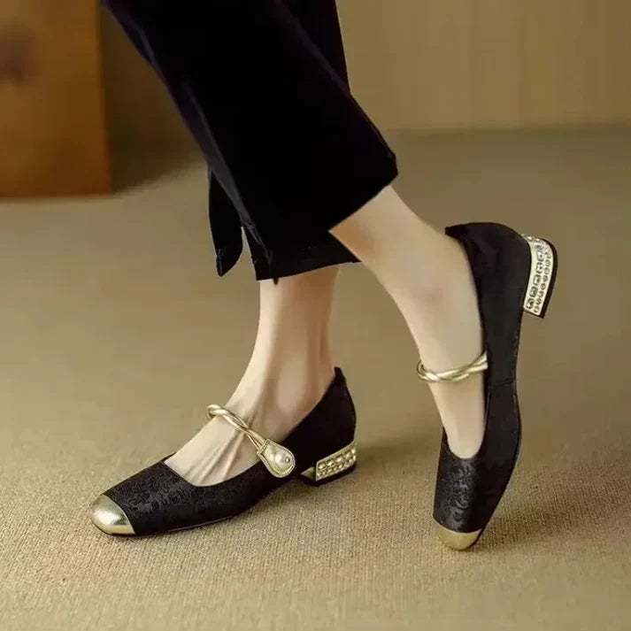 Ballerines Élégantes pour Femmes Ornées de Perles