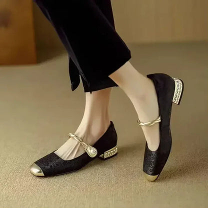 Ballerines Élégantes pour Femmes Ornées de Perles