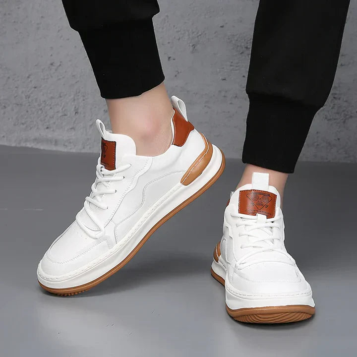 Baskets rembourrées effet cuir pour hommes