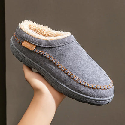 Mocassins Chauds Antidérapants en Peluche pour Hommes