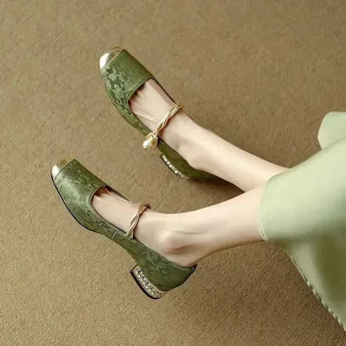 Ballerines Élégantes pour Femmes Ornées de Perles