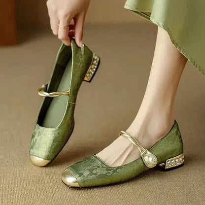 Ballerines Élégantes pour Femmes Ornées de Perles