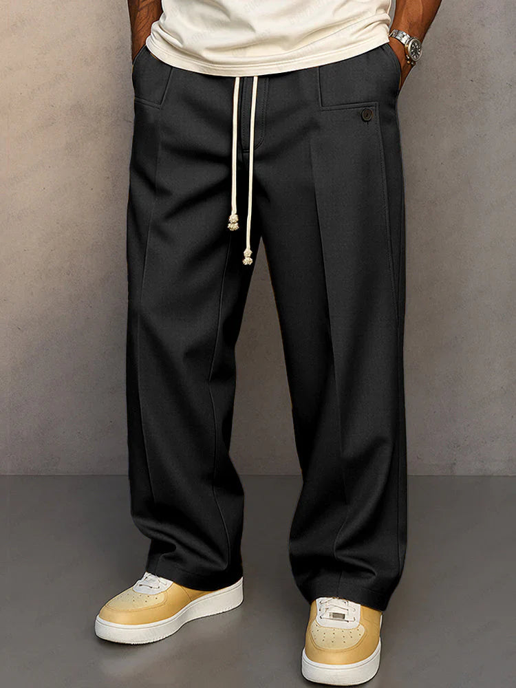 Pantalon élégant coupe droite pour homme
