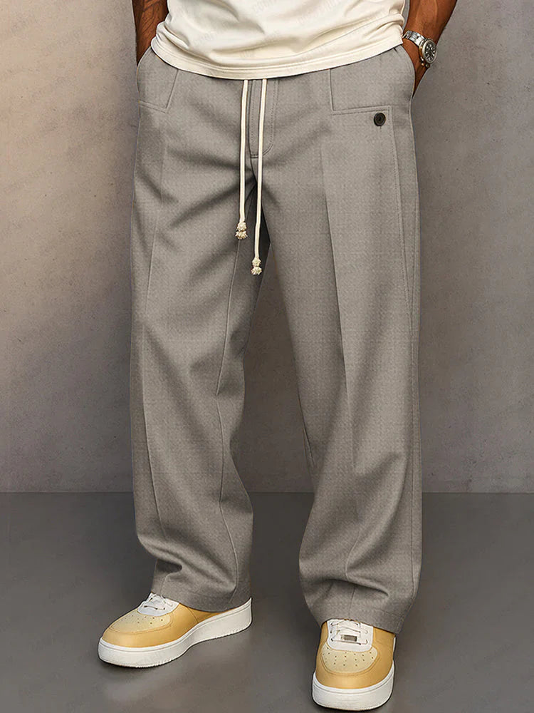 Pantalon élégant coupe droite pour homme