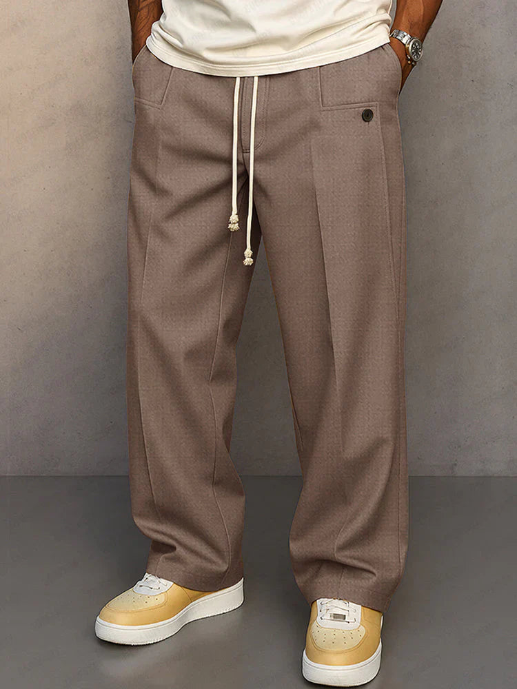 Pantalon élégant coupe droite pour homme