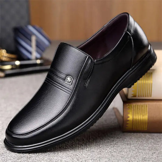 Mocassins décontractés confortables effet cuir pour hommes, à semelle souple