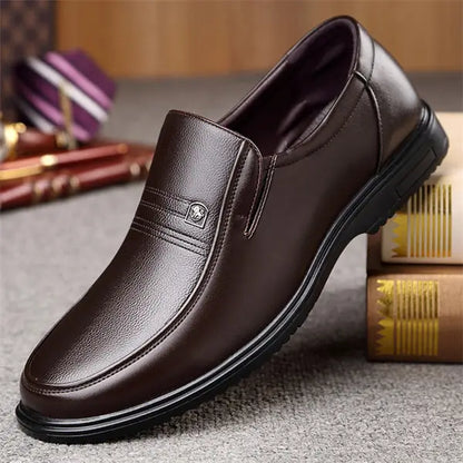 Mocassins décontractés confortables effet cuir pour hommes, à semelle souple