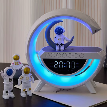Lampe de sommeil intelligente 4 en 1 avec fonction lever de soleil et chargement sans fil