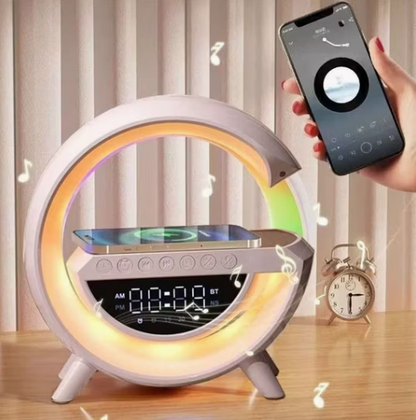 Lampe de sommeil intelligente 4 en 1 avec fonction lever de soleil et chargement sans fil