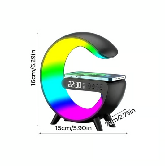 Lampe de sommeil intelligente 4 en 1 avec fonction lever de soleil et chargement sans fil