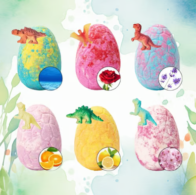Coffret d'œufs de bain surprise dinosaures pour enfants