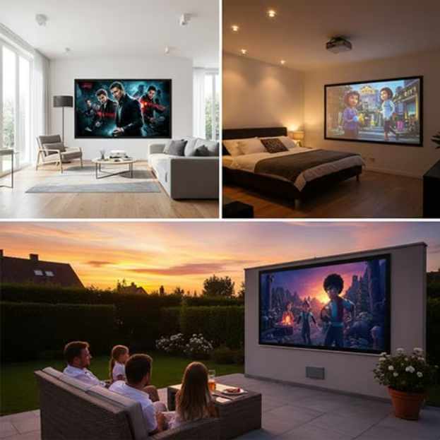 Écran de projection portable anti-reflets pour home cinéma