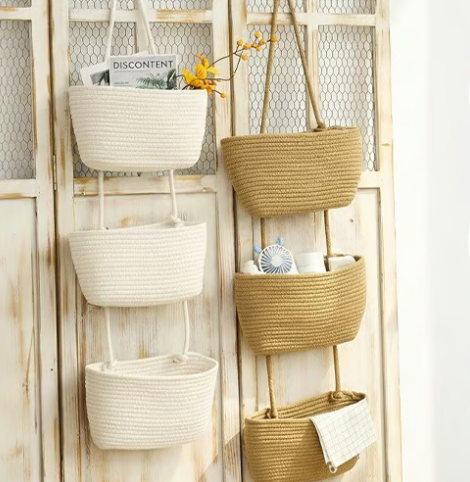 Panier de rangement suspendu à 3 niveaux