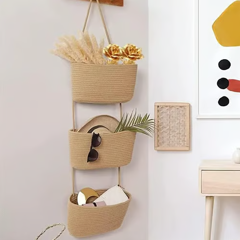 Panier de rangement suspendu à 3 niveaux