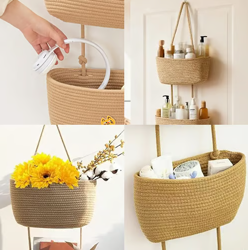 Panier de rangement suspendu à 3 niveaux