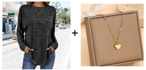 Haut en maille à manches longues pour femme, coupe ample et douce