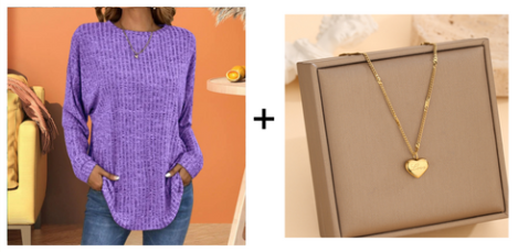 Haut en maille à manches longues pour femme, coupe ample et douce