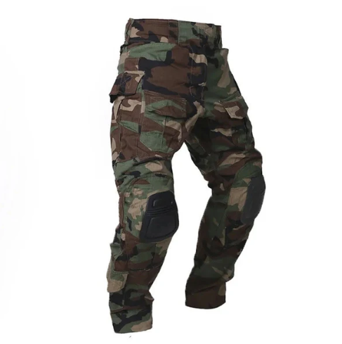 Pantalon cargo renforcé pour homme avec protections amovibles aux genoux