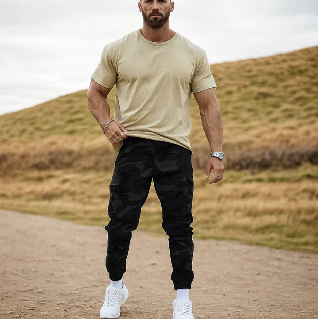 Pantalon utilitaire robuste multipoches pour homme