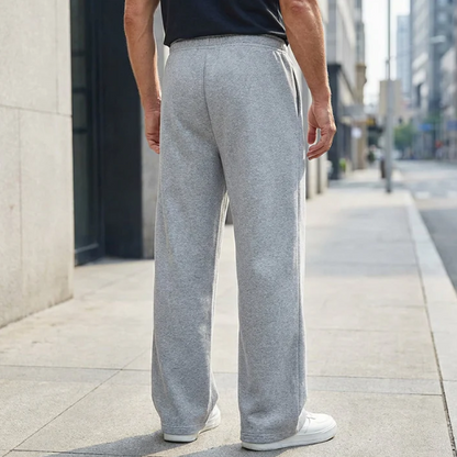 Pantalon uni décontracté à cordon de serrage pour homme