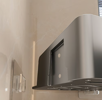 Étagère de rangement d'angle adhésive pour salle de bain