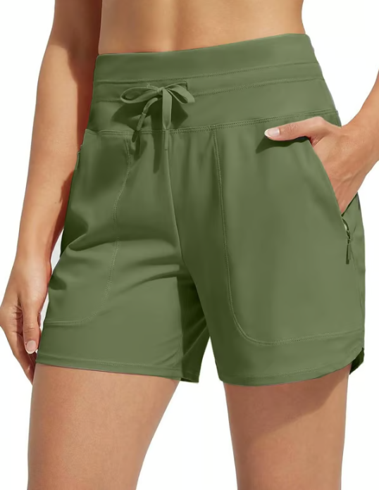 Short de bain taille haute 12,7 cm pour femme avec doublure intégrée