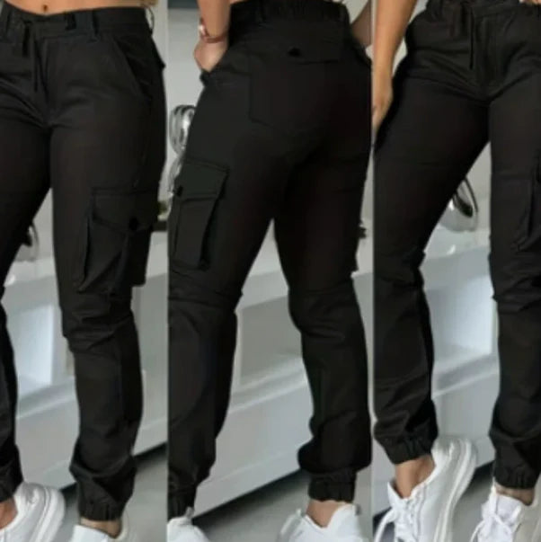 Pantalon cargo de jogging à poches utilitaires pour femme