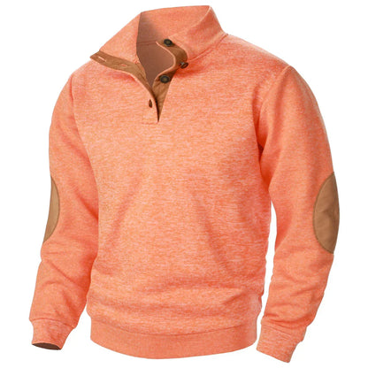 Pull moderne en maille à col boutonné