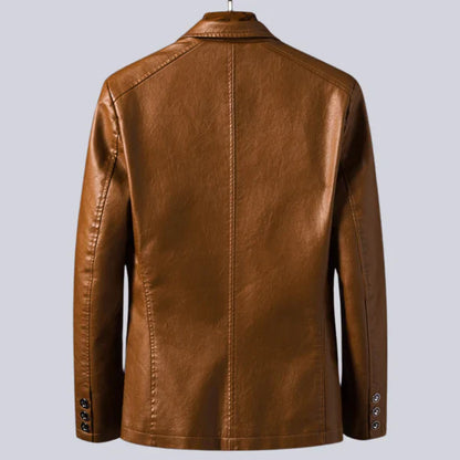 Veste Légère en Effet Cuir pour Homme avec Doublure en Coton