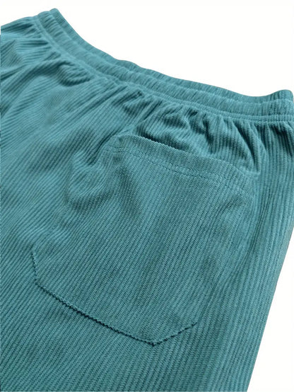 Pantalon large en velours côtelé côtelé pour femme