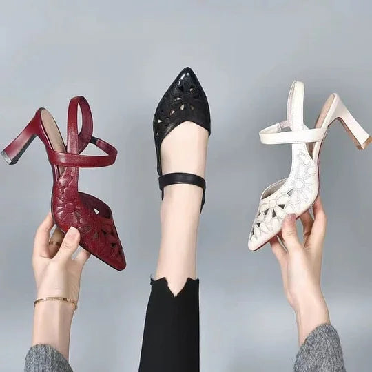 Escarpins confortables pour femmes, aspect cuir souple, avec soutien de la voûte plantaire