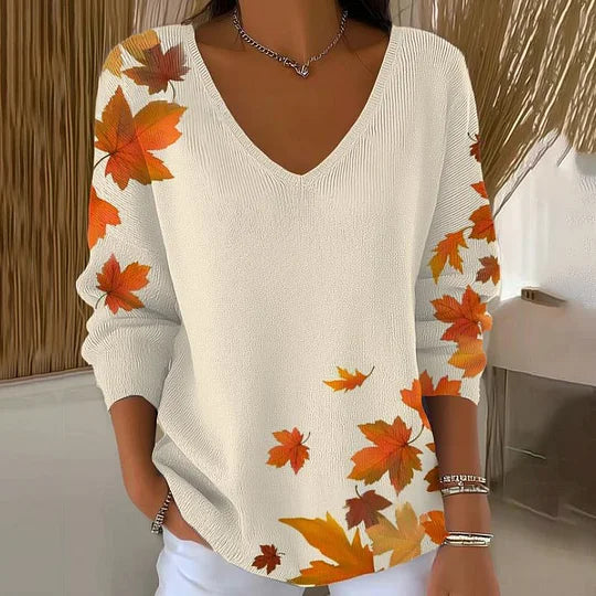 Sweat-shirt tricoté à manches longues