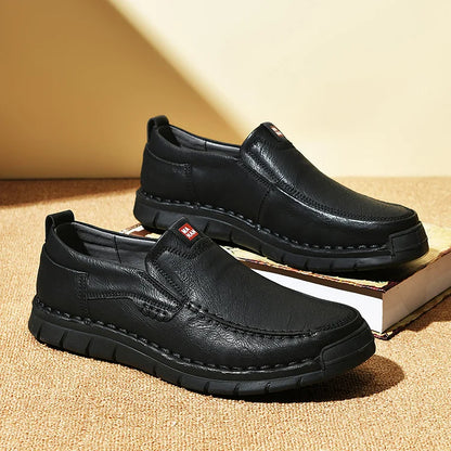 Mocassins Confort à Soutien Ergonomique en Effet Cuir pour Hommes