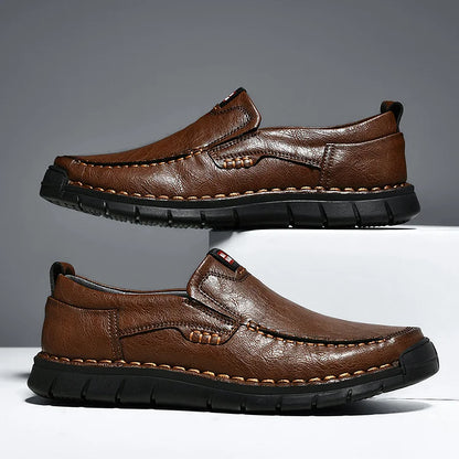 Mocassins Confort à Soutien Ergonomique en Effet Cuir pour Hommes