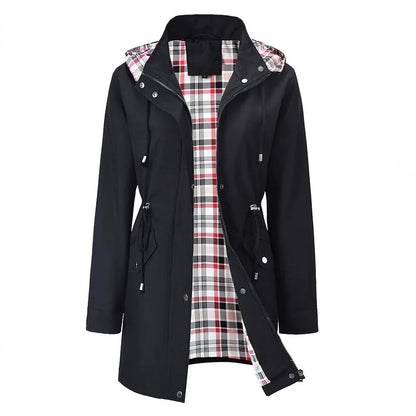 💗🧥Veste imperméable à carreaux pour femme 🍃