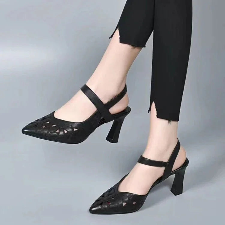 Escarpins confortables pour femmes, aspect cuir souple, avec soutien de la voûte plantaire
