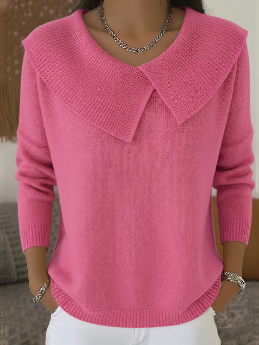 Pull de Noël à col revers pour femme