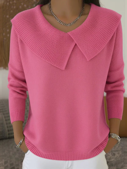 Pull de Noël à col revers pour femme