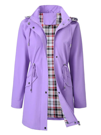💗🧥Veste imperméable à carreaux pour femme 🍃