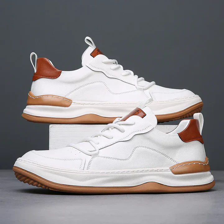 Baskets rembourrées effet cuir pour hommes