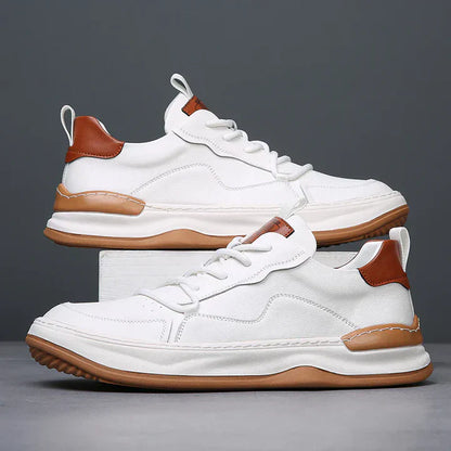 Baskets rembourrées effet cuir pour hommes