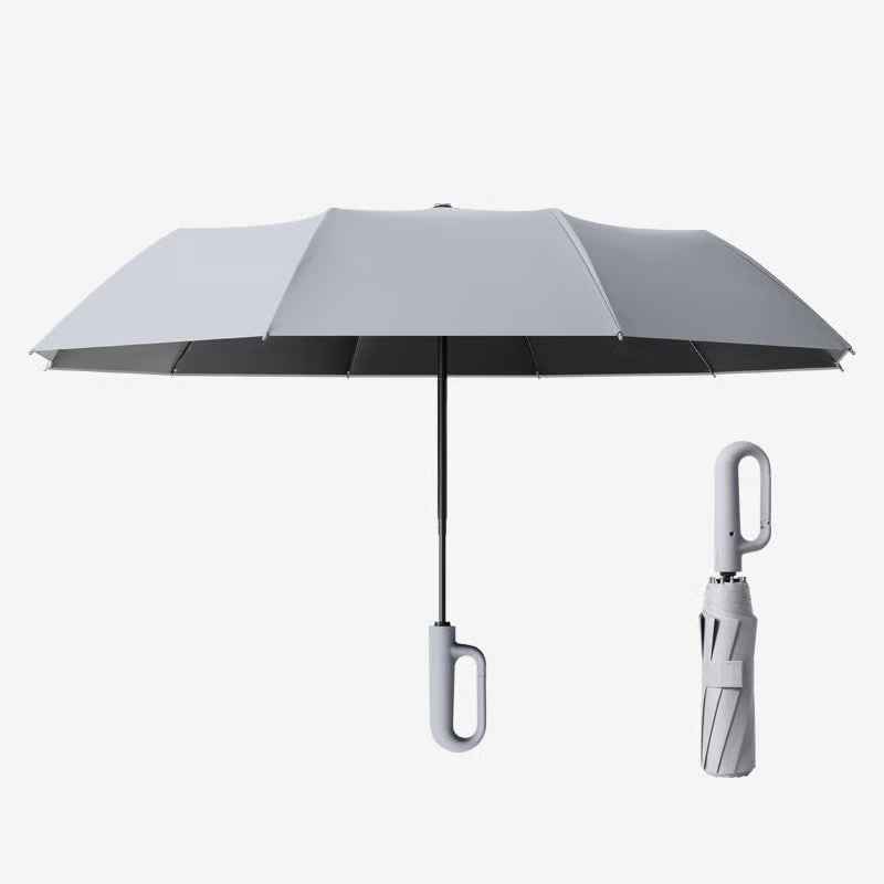 Parapluie de voyage automatique coupe-vent à boucle annulaire