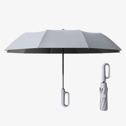 Parapluie de voyage automatique coupe-vent à boucle annulaire