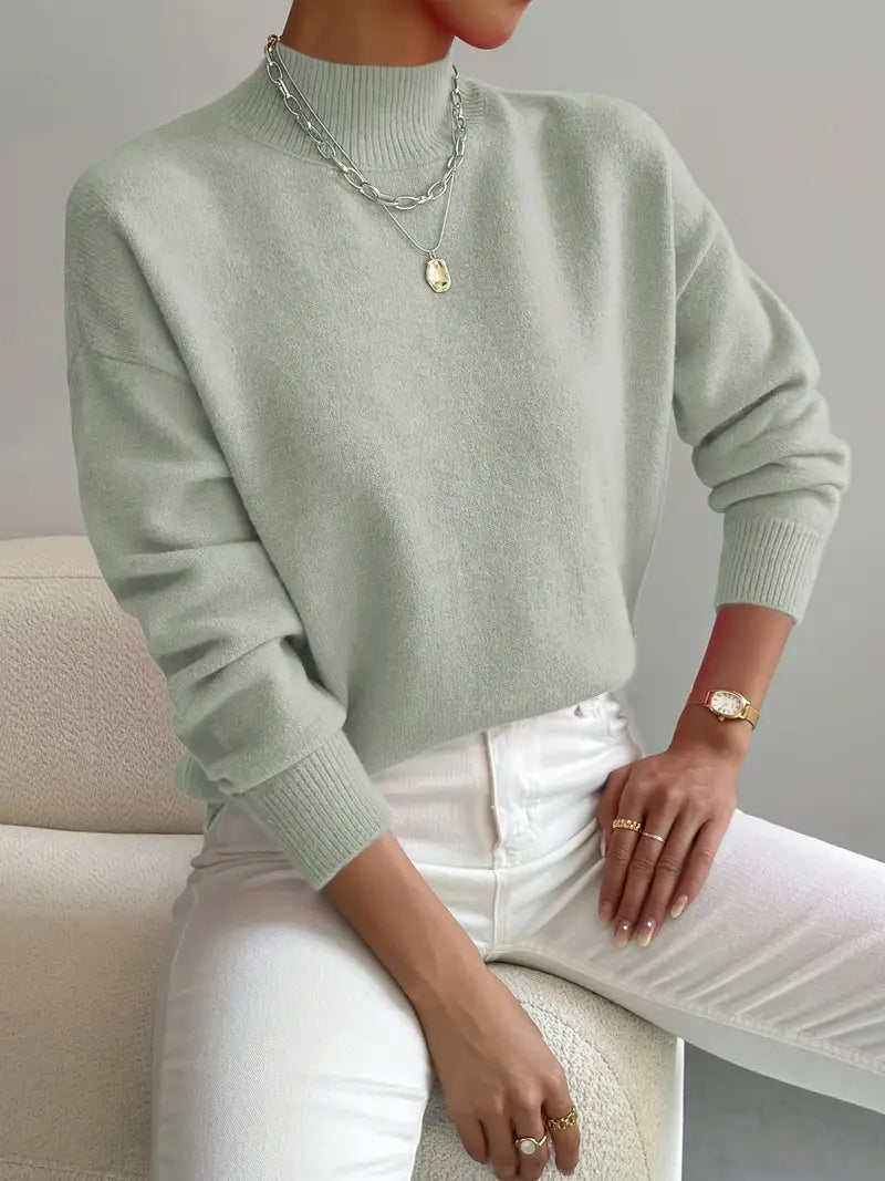 Pull à col roulé confortable pour femme