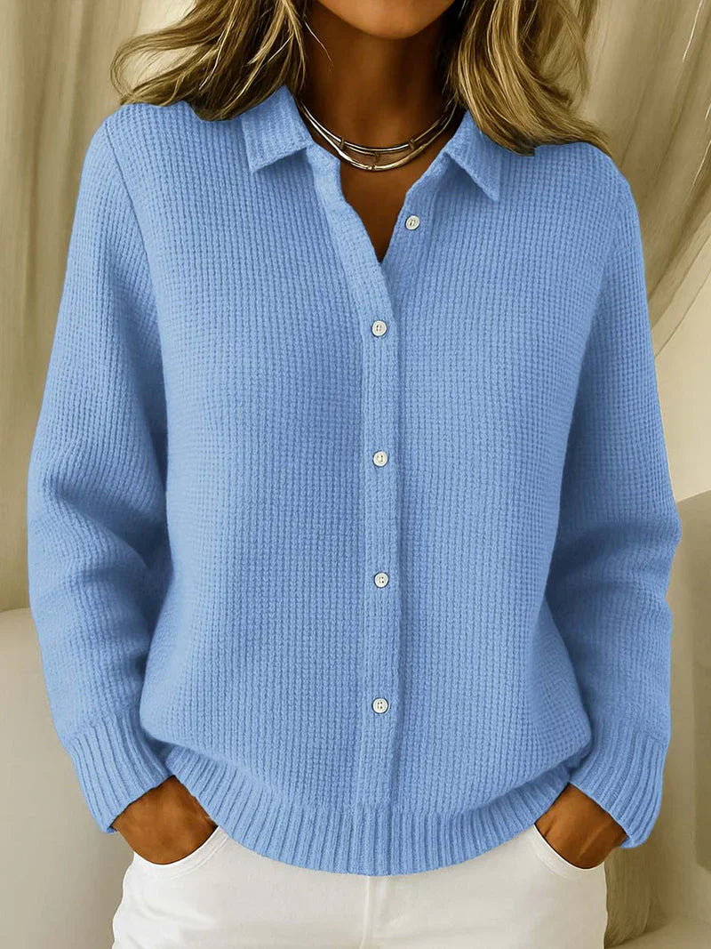 Chemise classique à boutons et ceinture pour femme