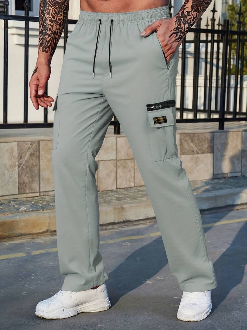Pantalon cargo multipoches coupe décontractée pour homme