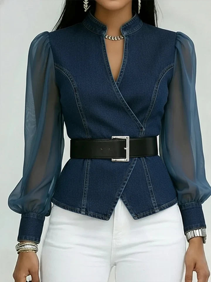 Chemisier structuré en denim Valerisse pour femme