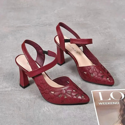 Escarpins confortables pour femmes, aspect cuir souple, avec soutien de la voûte plantaire
